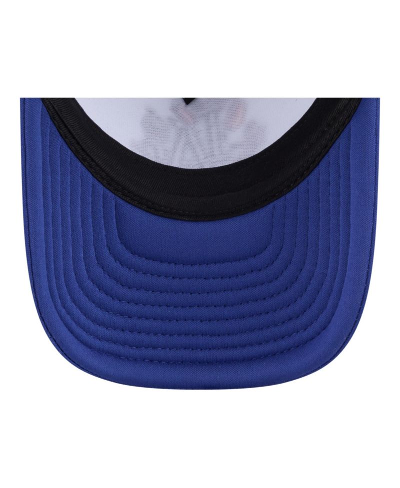 Big Boys and Girls White/Royal Los Angeles Dodgers Food A-Frame 9FORTY Trucker Adjustable Hat