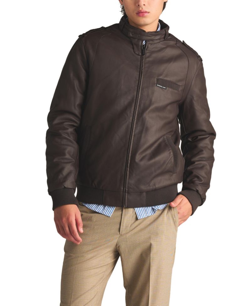 Men's Faux Leather Iconic Racer Jacket