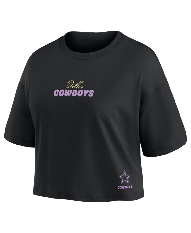 Women's Dallas Cowboys Dak Prescott Relaxed-Fit Cropped T-Shirt