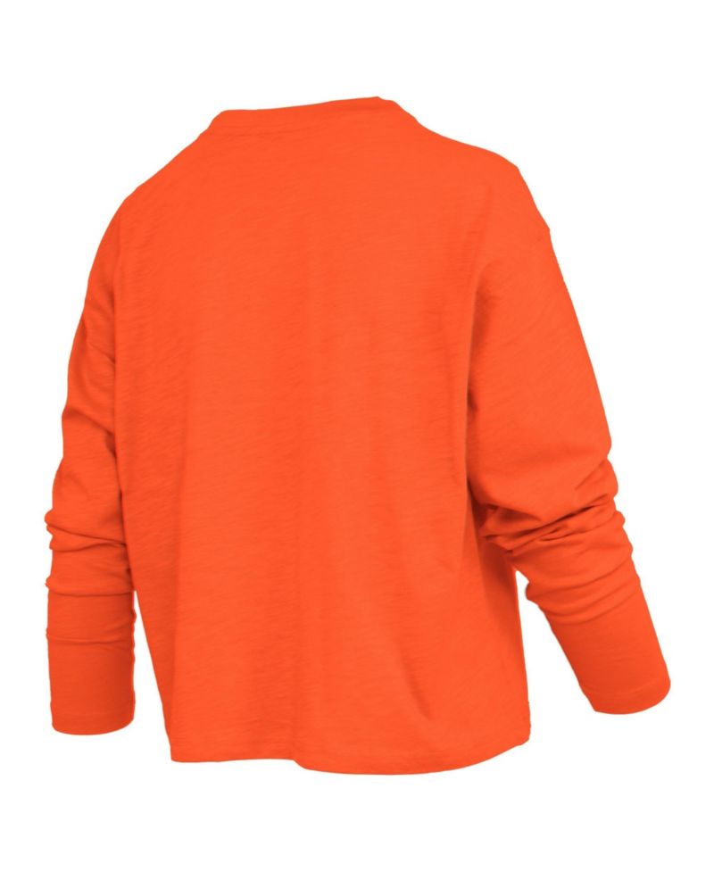 Women's Florida Gators Motley Waist-Length Boxy Burnout Long-Sleeve T-Shirt