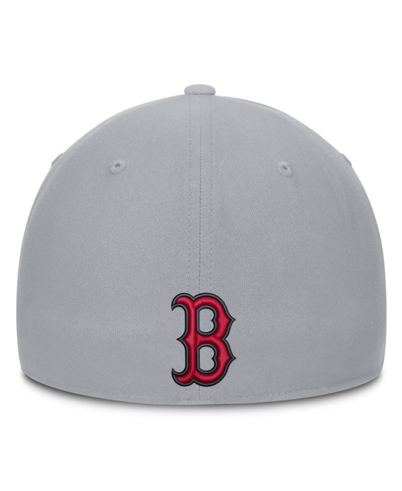 Men's New Era Gray Boston Red Sox Primetime Dri-FIT Rise Bozz Flex Hat