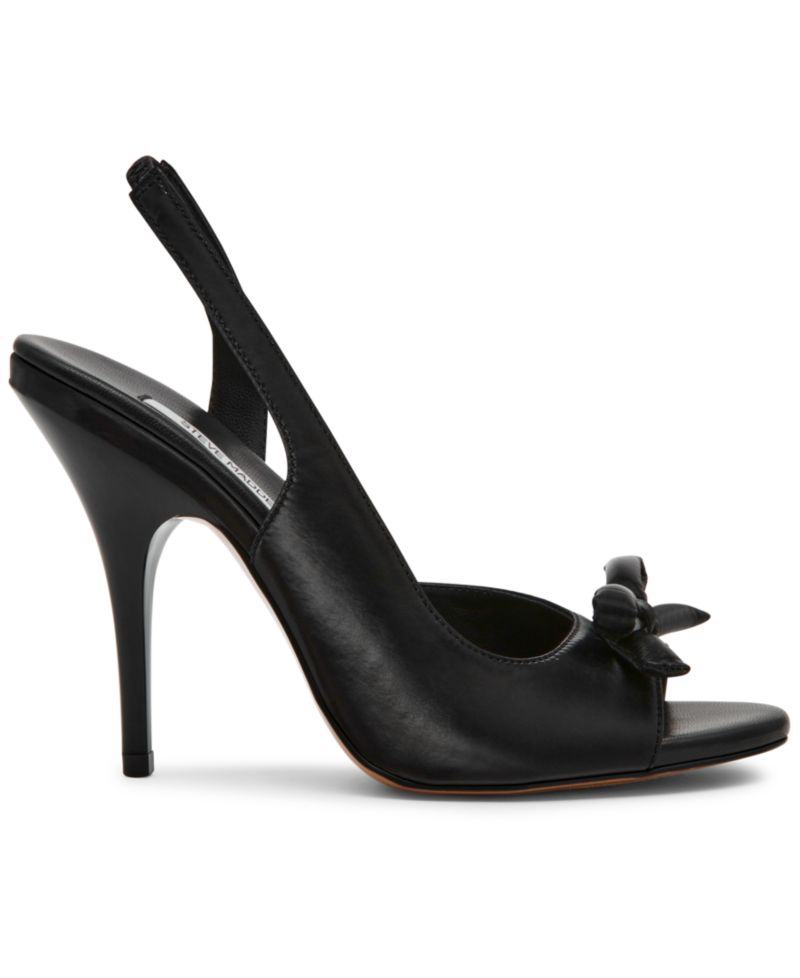 Women's Flounce Slingback Peep-Toe Bow Pumps