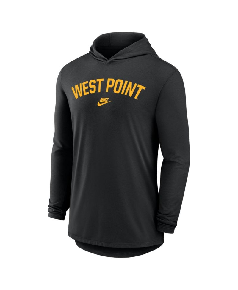 Men's Black Army Black Knights 2026 West Point Classic Collection Dri-FIT Hooded Long Sleeve T-Shirt