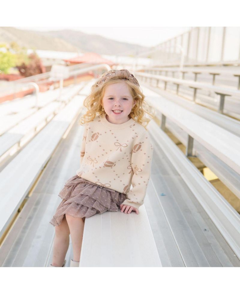 Baby Girls Football Trellis Sweater