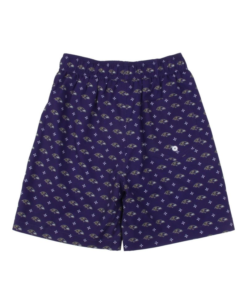 Boys' and Girls' Baltimore Ravens Fleur Four-Way Stretch Swim Trunks