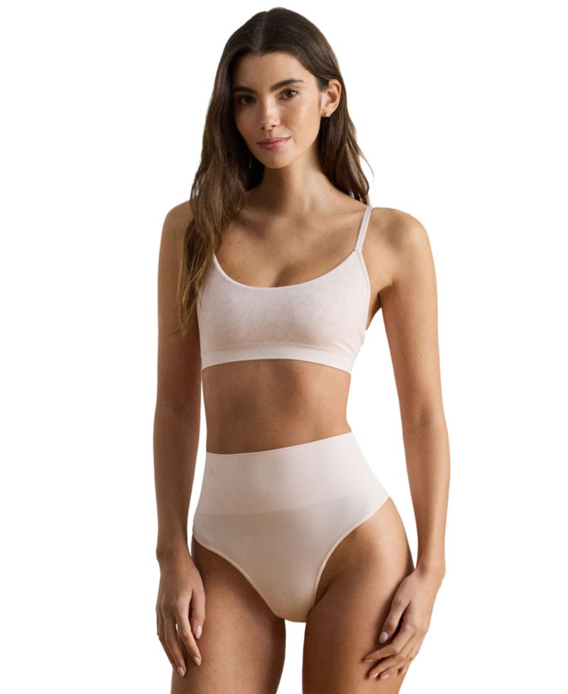 Women's High-Rise Seamless Thong Underwear 4L0394
