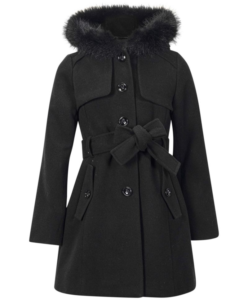S Rothschild Girls' 6-16 Long-Sleeve Belted Trench Coat