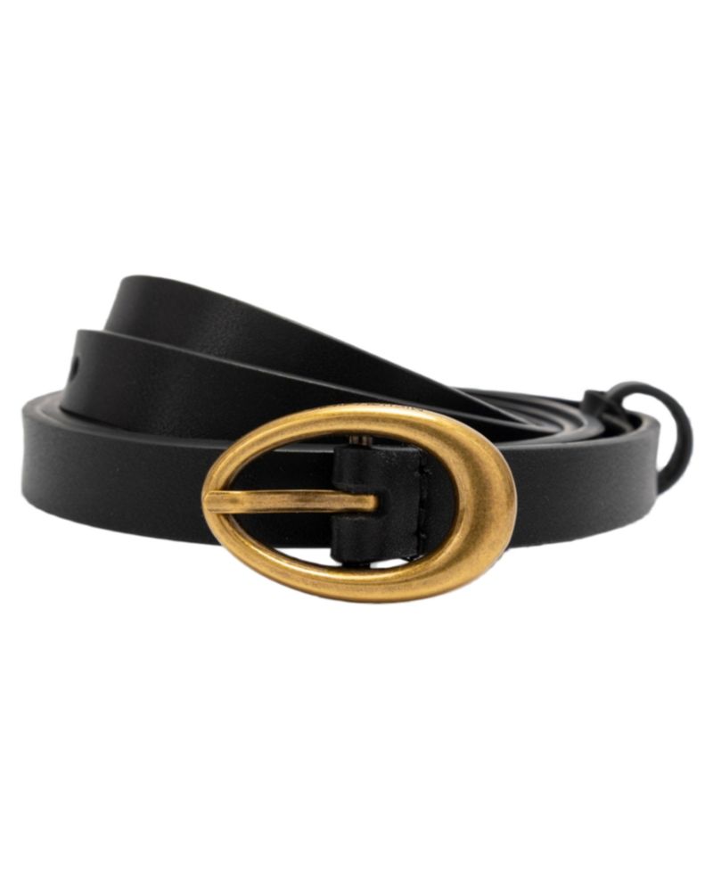 MICHAEL Oval Buckle Leather Reversible Belt