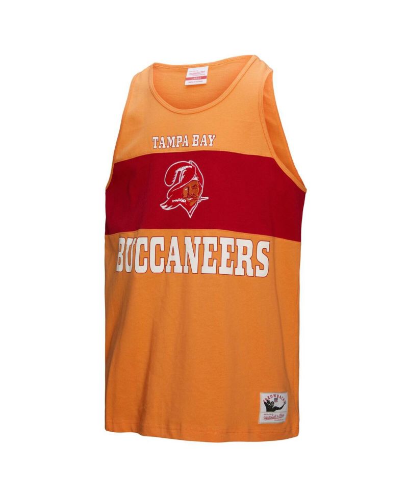 Men's Orange Tampa Bay Buccaneers Retro Color Block Tank Top