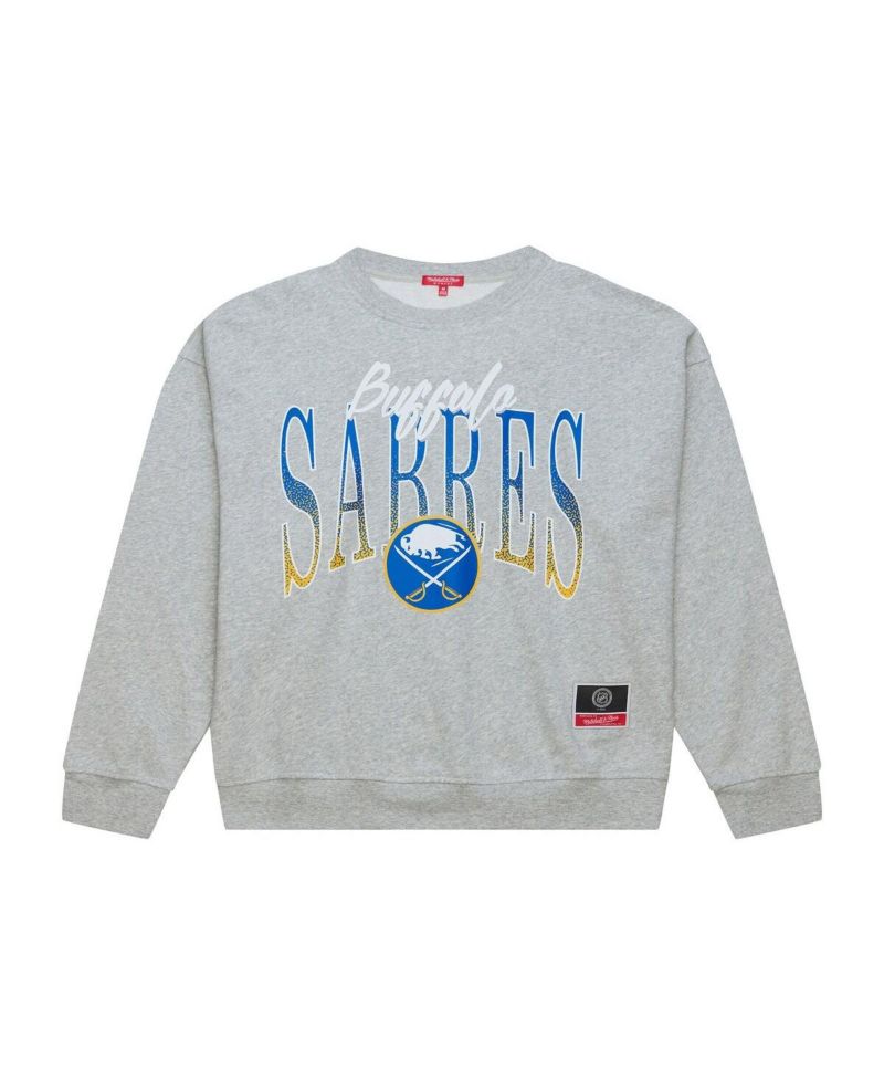 Women's Heather Gray Buffalo Sabres Hockey Night Sweatshirt