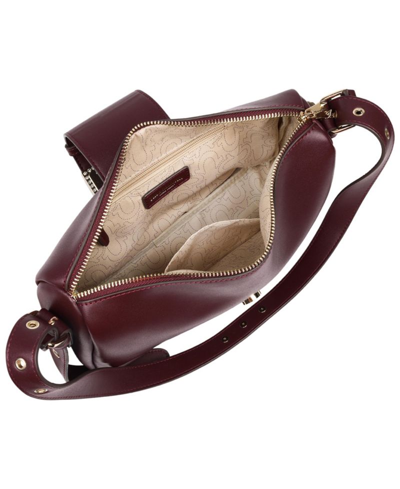 East West Shoulder Bag with Belt Buckle Tab