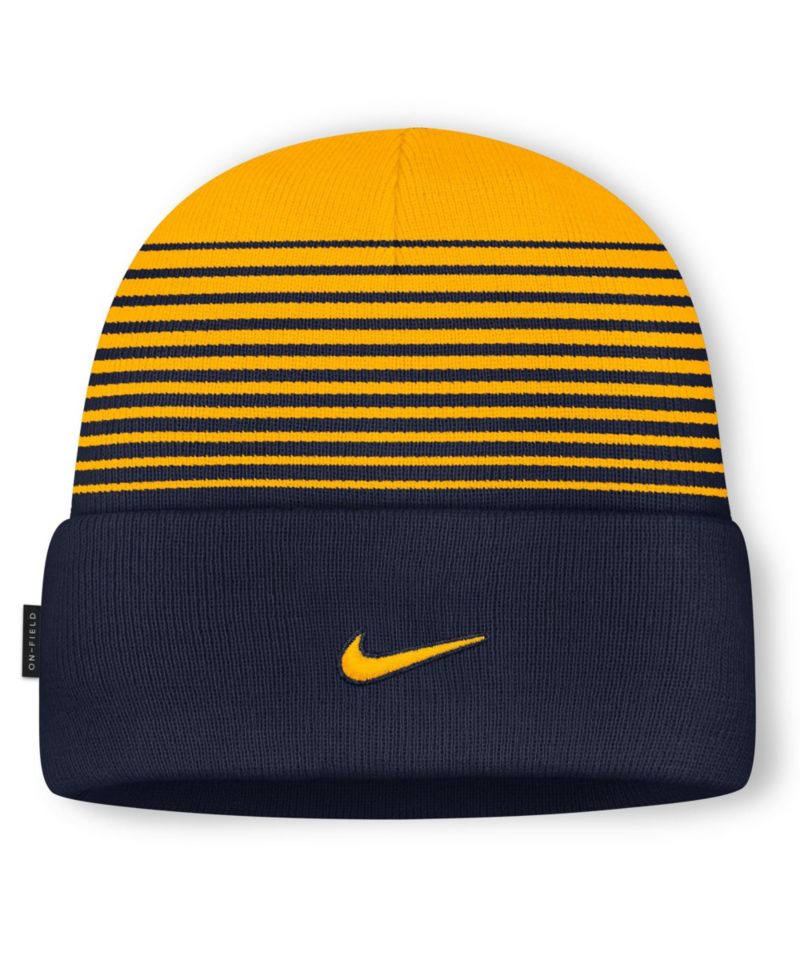 Men's and Women's Navy/Gold West Virginia Mountaineers On-Field Utility Knit Hat