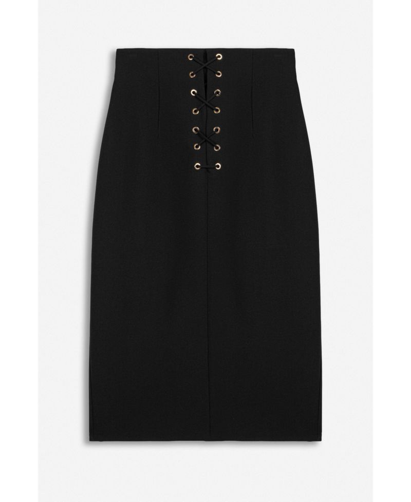 Women's High-Waisted A-Line Midi Skirt
