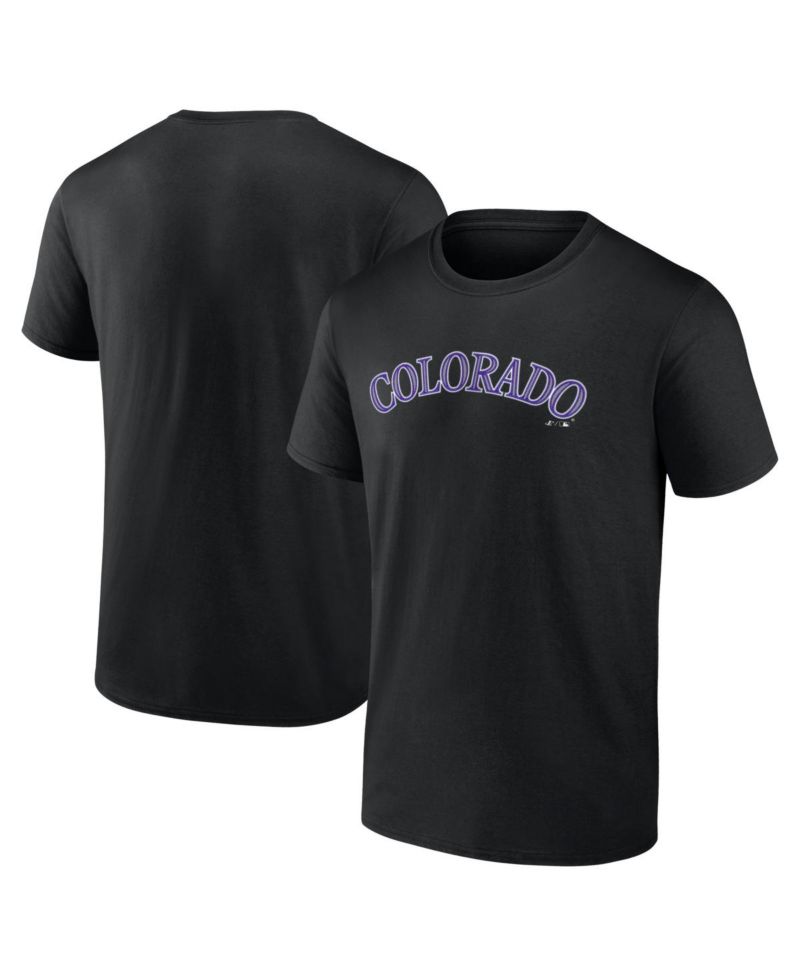 Men's Black Colorado Rockies Wordmark T-Shirt