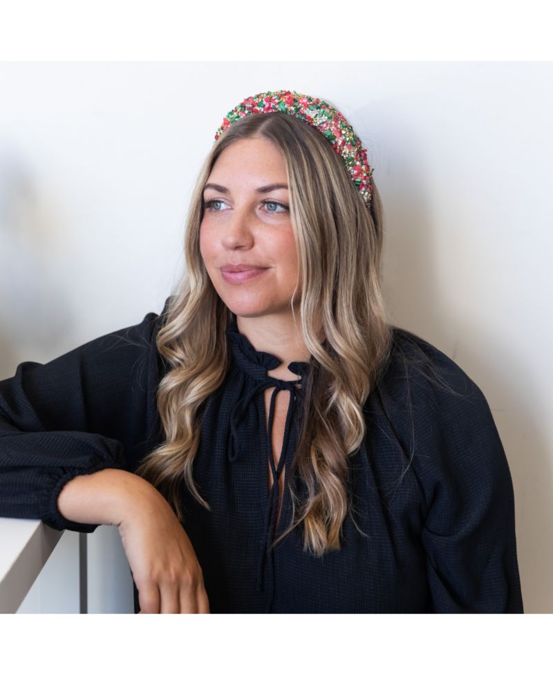 Limited Edition All That Glitters Headband - Christmas Red + Green