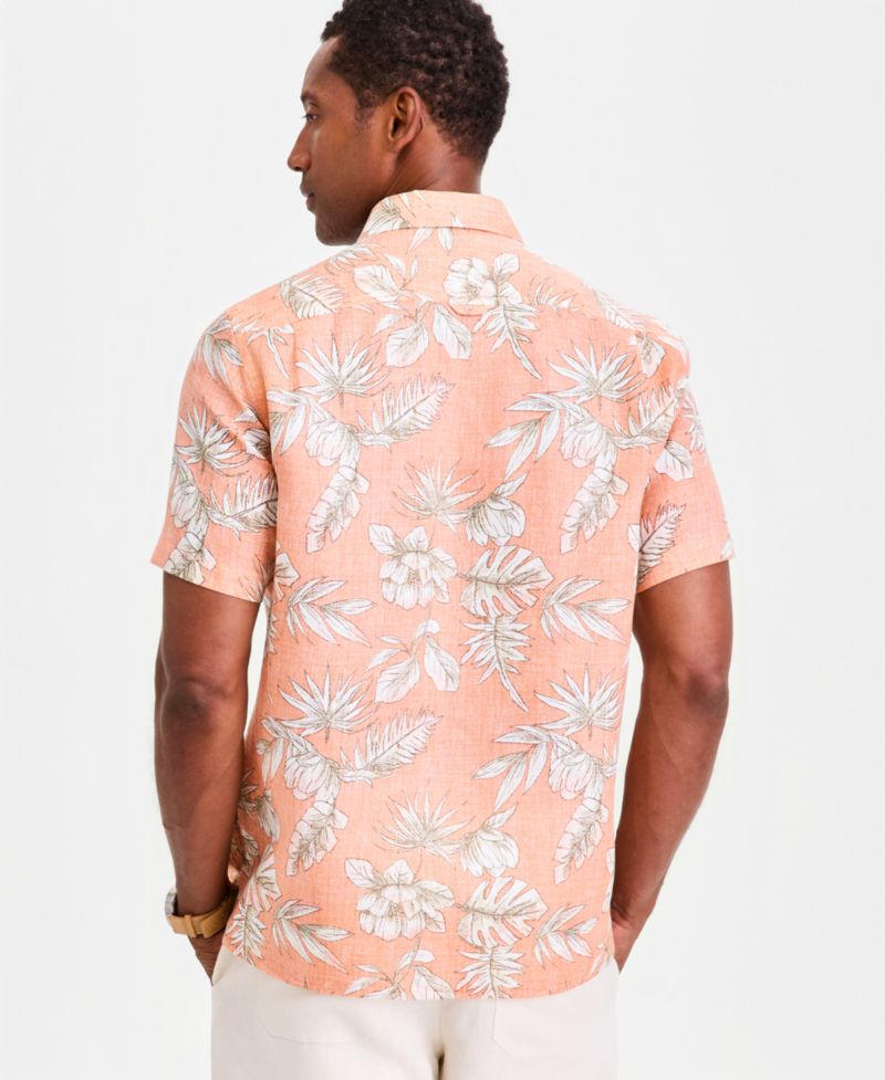 Men's Hola Floral Linen Short Sleeve Shirt