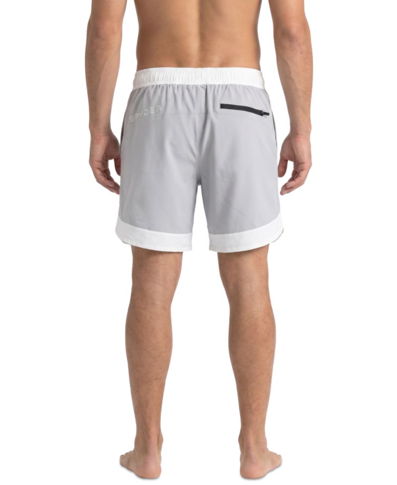Men's Color-Block Scallop 7.5" Volley Swimsuit