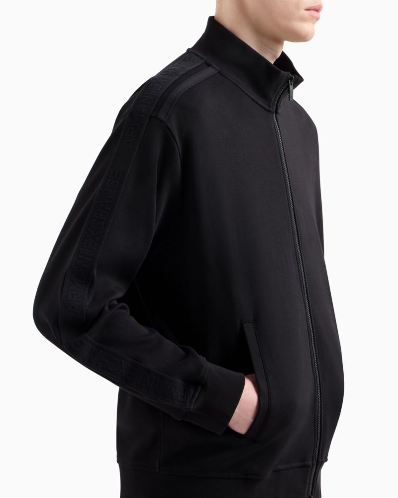 Men's Regular-Fit Logo Tape Full-Zip Track Jacket