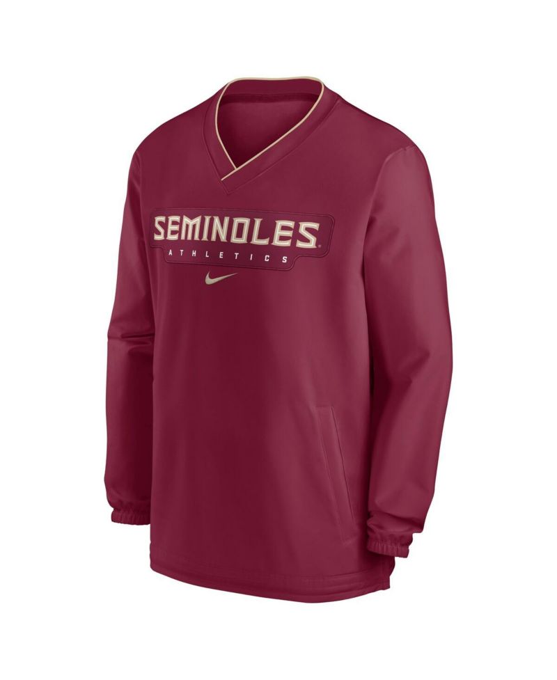 Men's Garnet Florida State Seminoles 2024 Sideline Pullover Windshirt