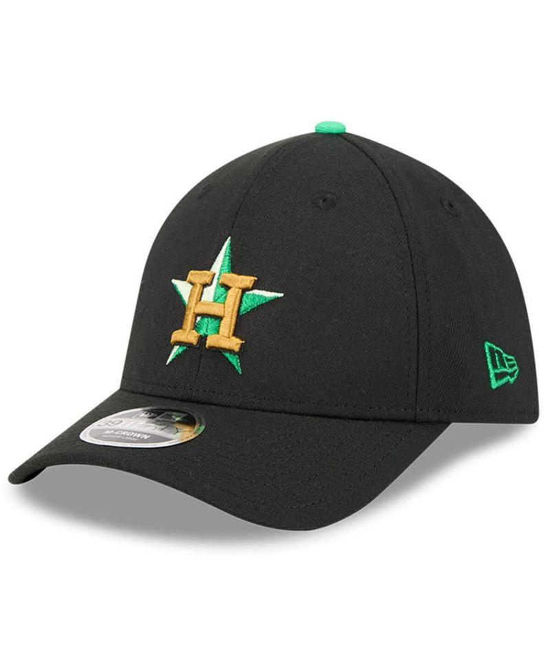 Men's Black Houston Astros 2026 St. Patrick's Day 39THIRTY Flex Hat