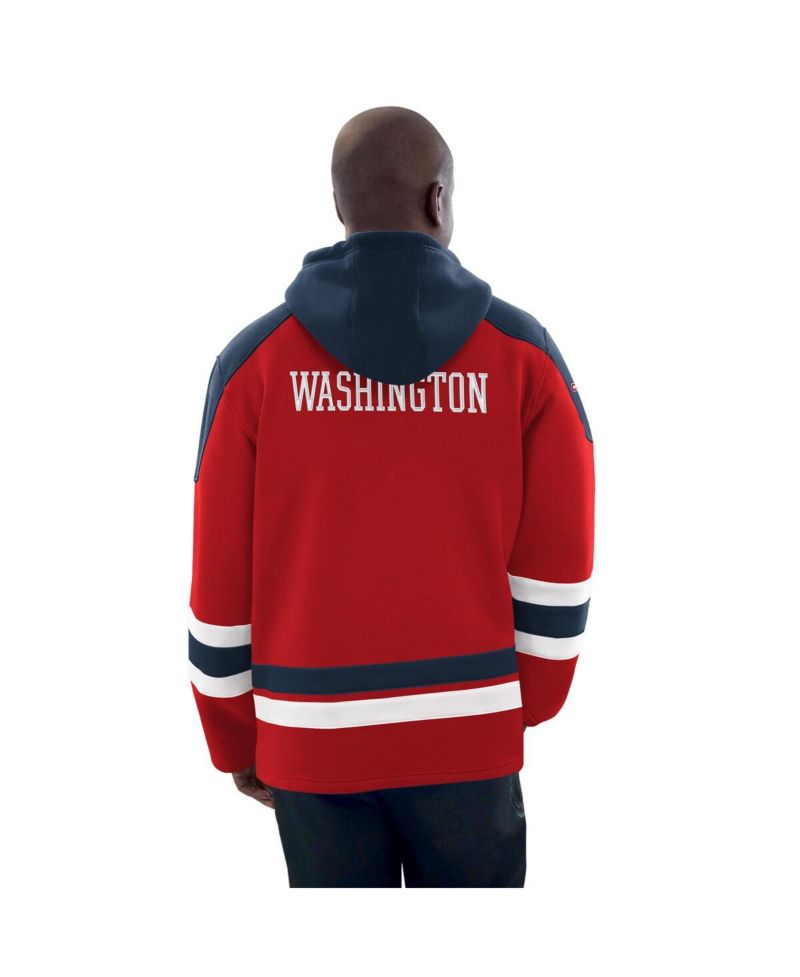 Men's Red/Navy Washington Capitals Hockey Pullover Hoodie