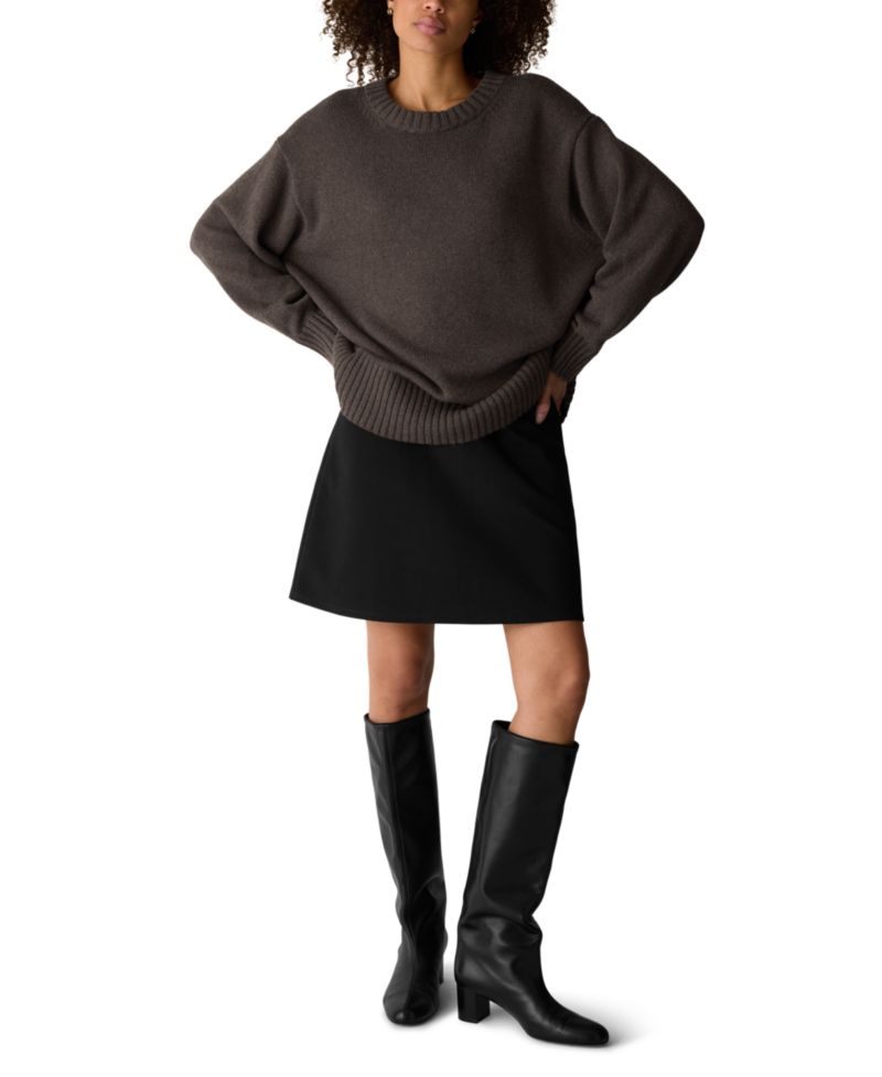 Women's Flared Mini Elastic-Waist Skirt
