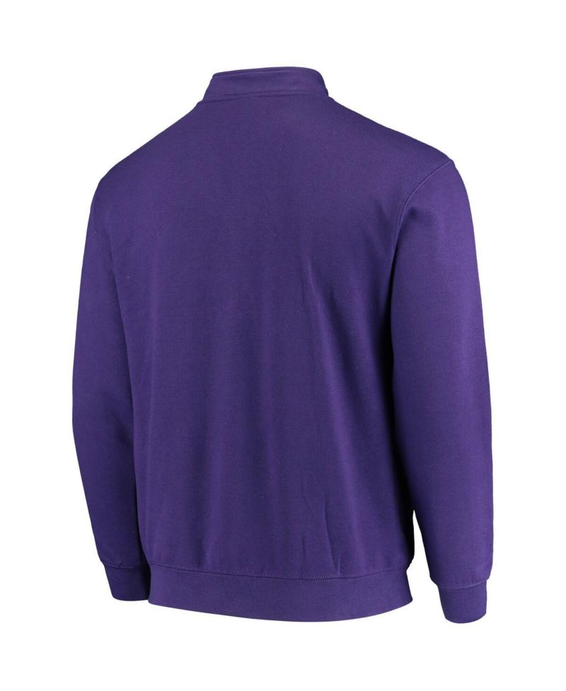 Men's Purple ECU Pirates Tortugas Logo Quarter-Zip Jacket