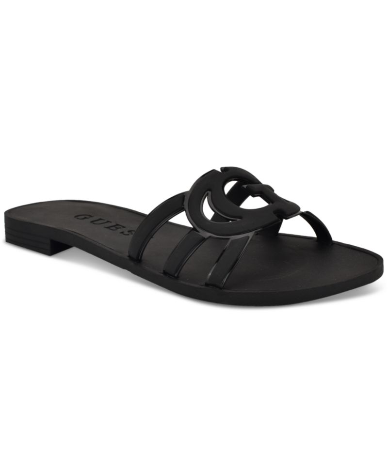 Women's Elyho Jelly Cutout Logo Flat Sandals