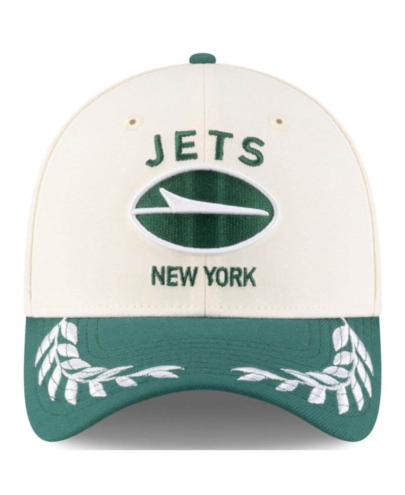 Men's Cream/Green New York Jets 2025 NFL Draft 39THIRTY Flex Hat