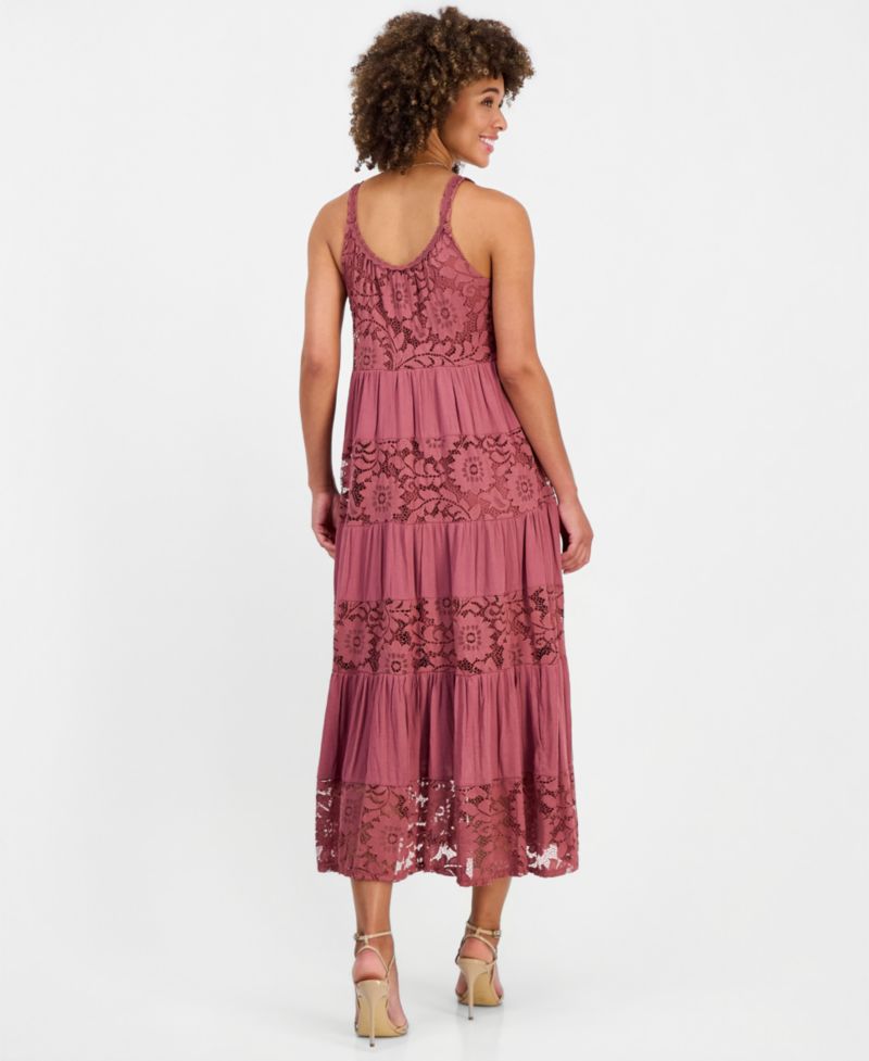 Women's Lace-Trim Maxi Dress