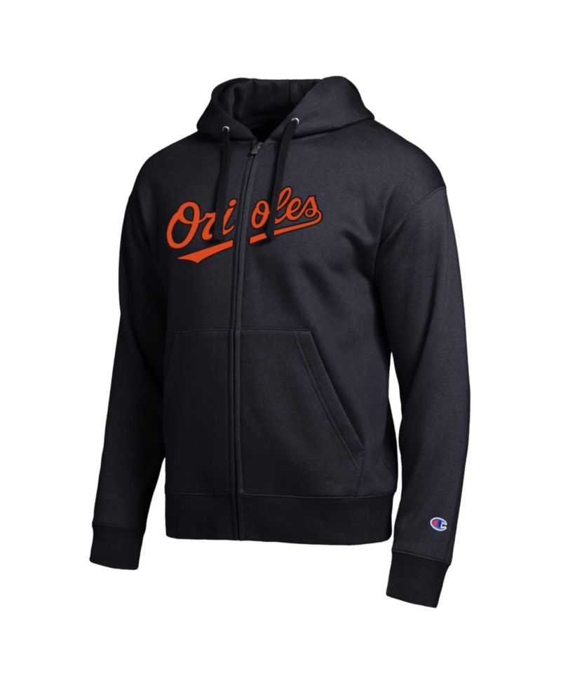 Men's Baltimore Orioles Black All-Star Wordmark Full-Zip Hoodie