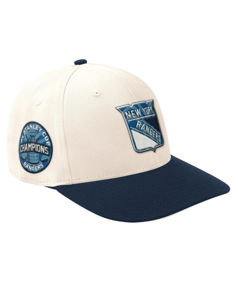 Men's Cream/Navy New York Rangers Blue Wave Classic Adjustable Hat