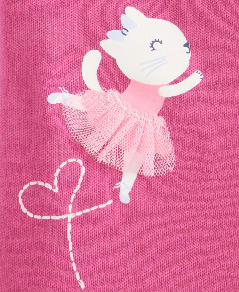 Baby Girls' 3M-24M Mix & Match Long-Sleeve Ballerina Cat T-Shirt