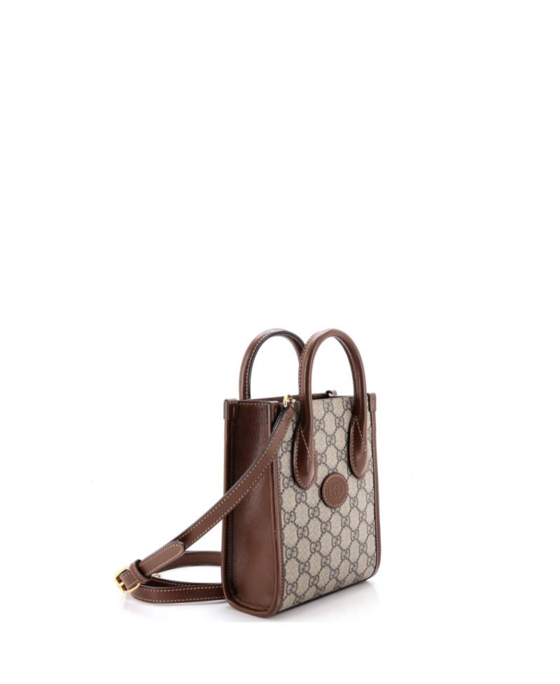 Mini Interlocking G Patch Tote GG Coated Canvas