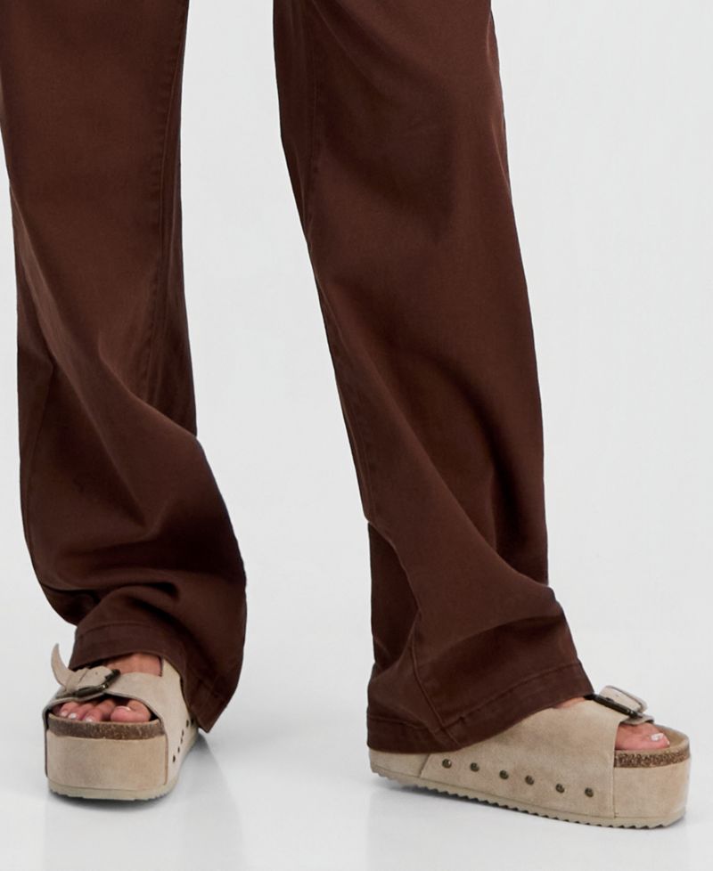 Juniors' Slouchy Twill Overalls