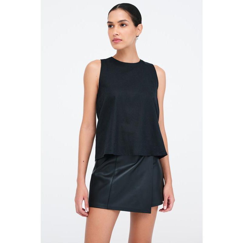 Women's McKinley Sheer Linen Sleeveless A-Line Top with Back Zip