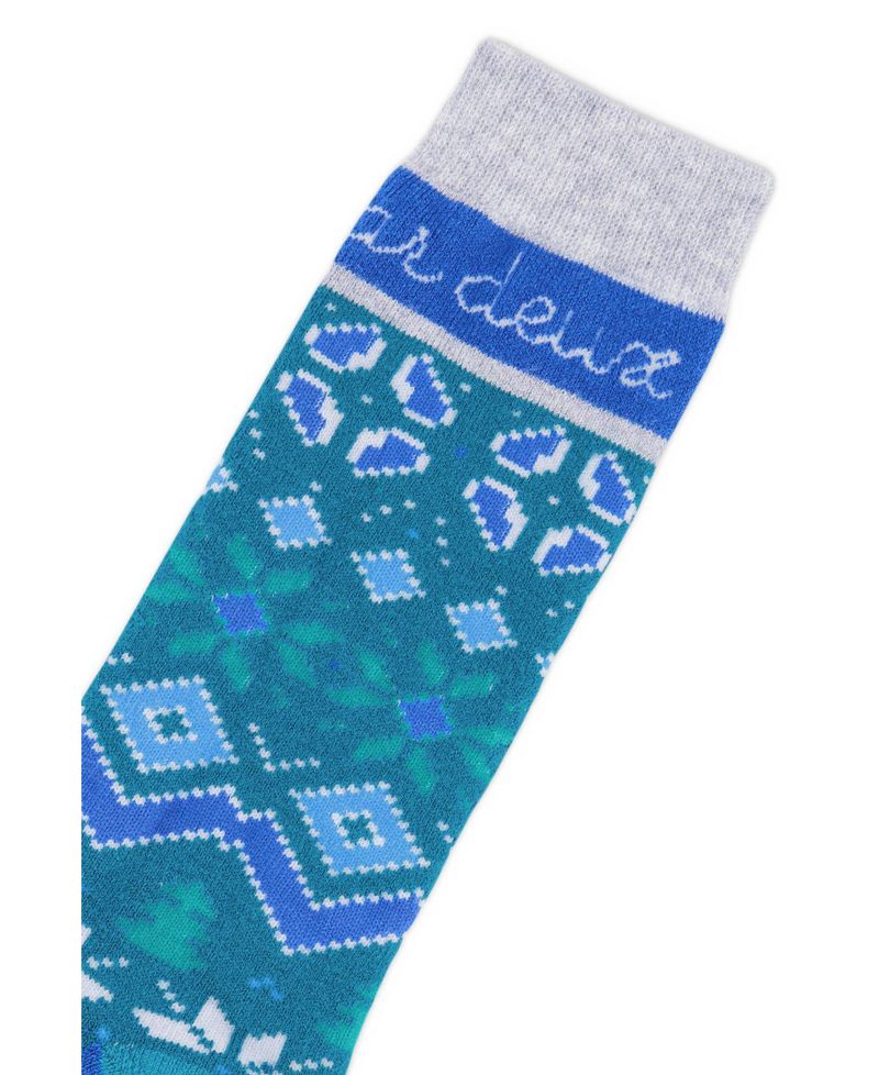 Boys' 4-20 Merino Wool-Blend Fair Isle Mid-Calf Ski Socks