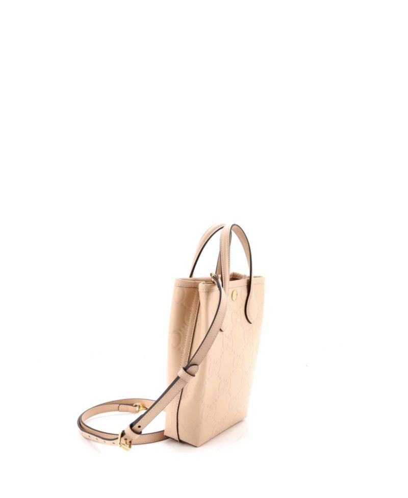 Mini Vertical Tote GG Embossed Leather