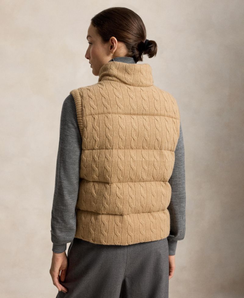 Women's Carly Cable-Knit Wool-Cashmere Sleeveless Vest