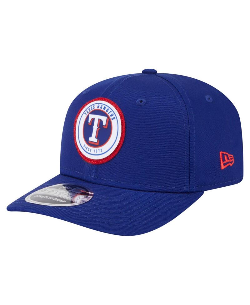 Men's Royal Texas Rangers Circle Patch 9SEVENTY Stretch-Snap Hat