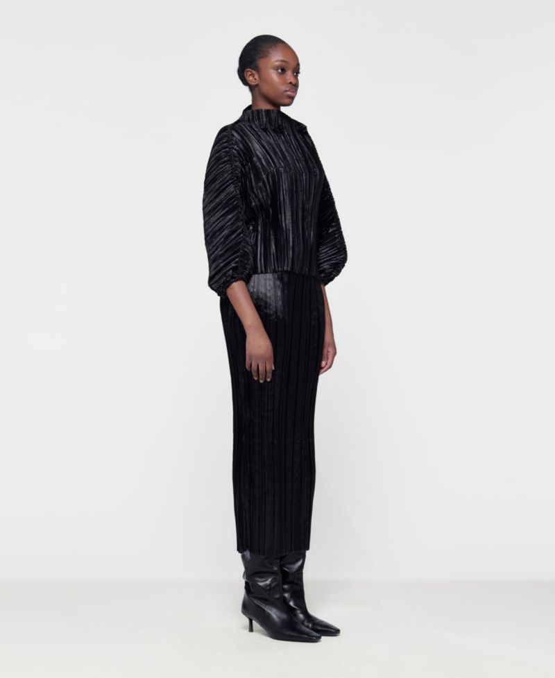 Women's Fitted Plisse Skirt