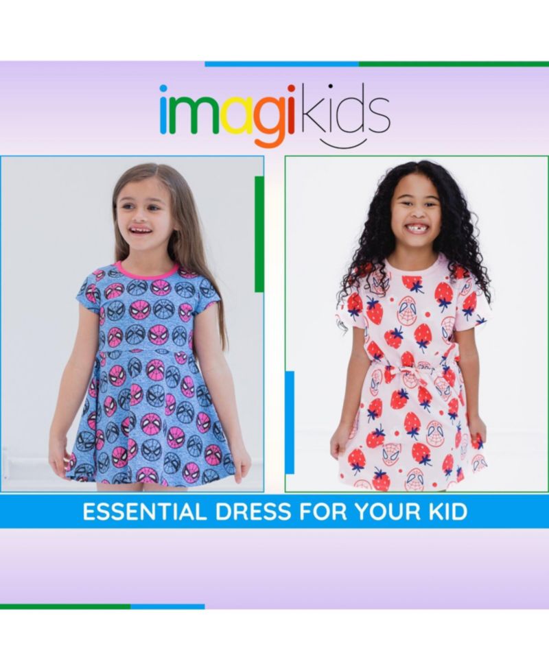 Marvel Girls French Terry Skater Dress Toddler to Big Kid