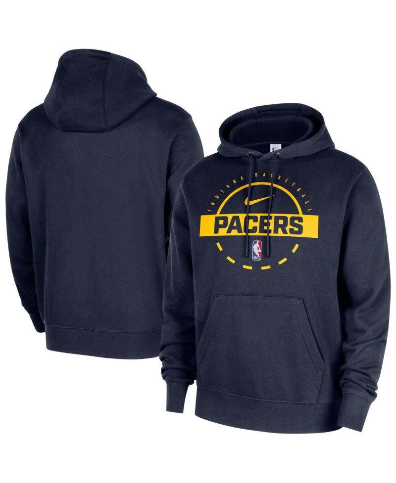Men's Navy Indiana Pacers 2025/26 Authentic Practice Club Pullover Hoodie