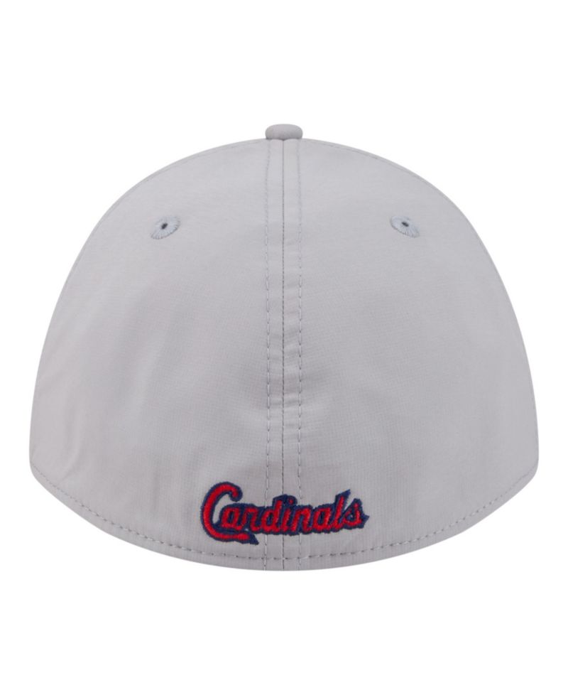 Men's Gray St. Louis Cardinals Patch 39THIRTY A-Frame M-Crown Perforated Flex Hat