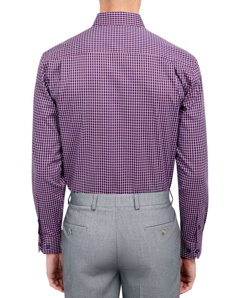 Micelsons of London Men's Regular-Fit Twill Check Dress Shirt