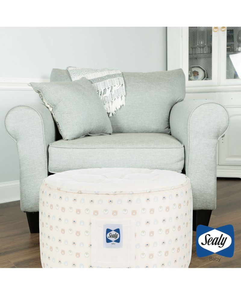 Toddler Sealy Pouf - Beige Animal Faces
