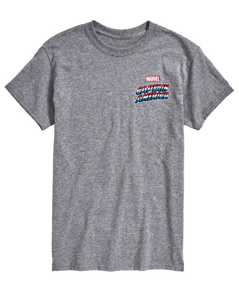 Men's Captain America Flag Retro Short-Sleeve Graphic T-Shirt