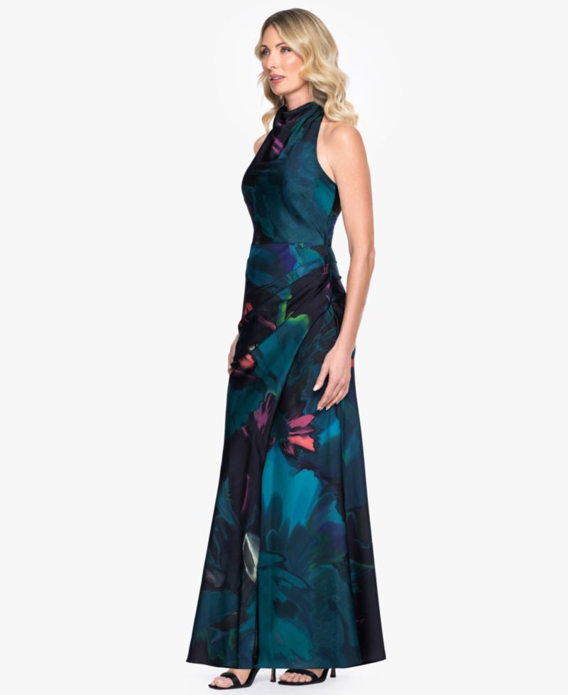 Petite Sleeveless Halter Neck Gown