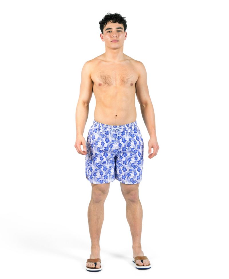 Men's Hibiscus Printed Swim Shorts