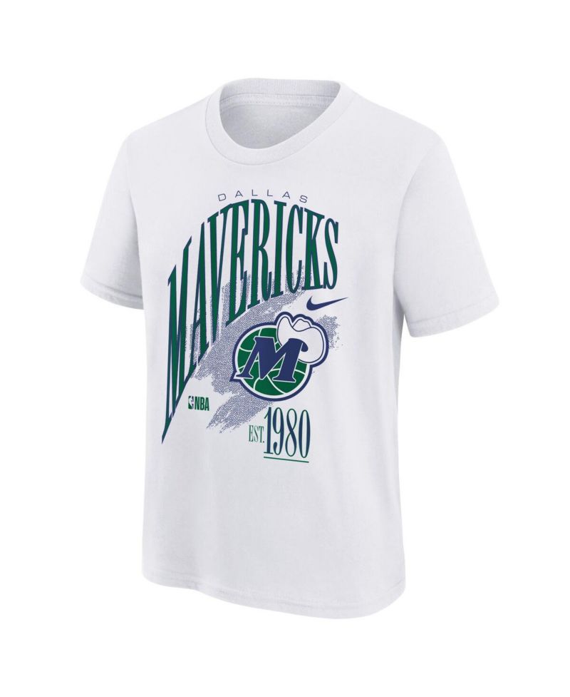 Big Boys and Girls White Dallas Mavericks Hardwood Classics Champs Max90 T-Shirt